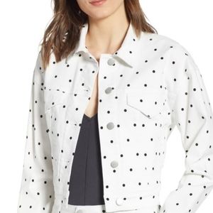 TINSEL B&W Polka Dot Jean-Style Jacket, Size S
